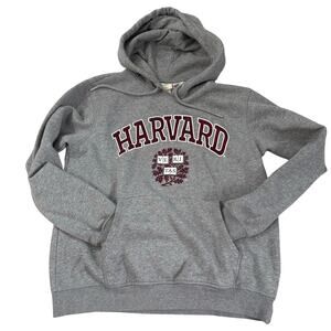 Harvard University Hoodie Gray Burgundy Logo H&M L.O.G.G. Size Small
